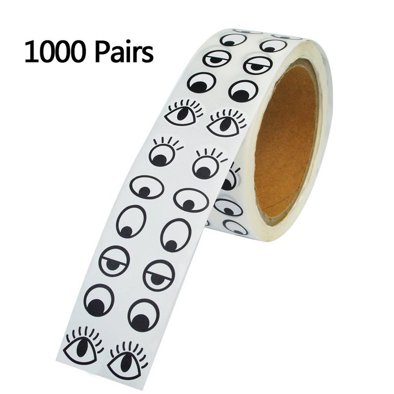 Baotongle 1000 Pairs Eye Stickers Lables, Cute Colorful Eye Stickers Labels Novelty Stickers - Image 2